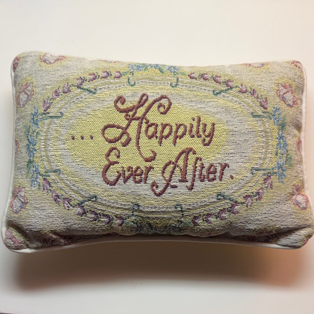Vintage Tapestry Happily Ever After Decorative Pillow